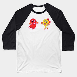 Ghost vs Gamer Girl (Red) Baseball T-Shirt